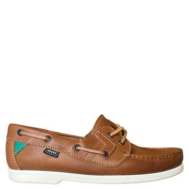DECKS WOMENS LACE DECK SHOE - TAN LEATHER